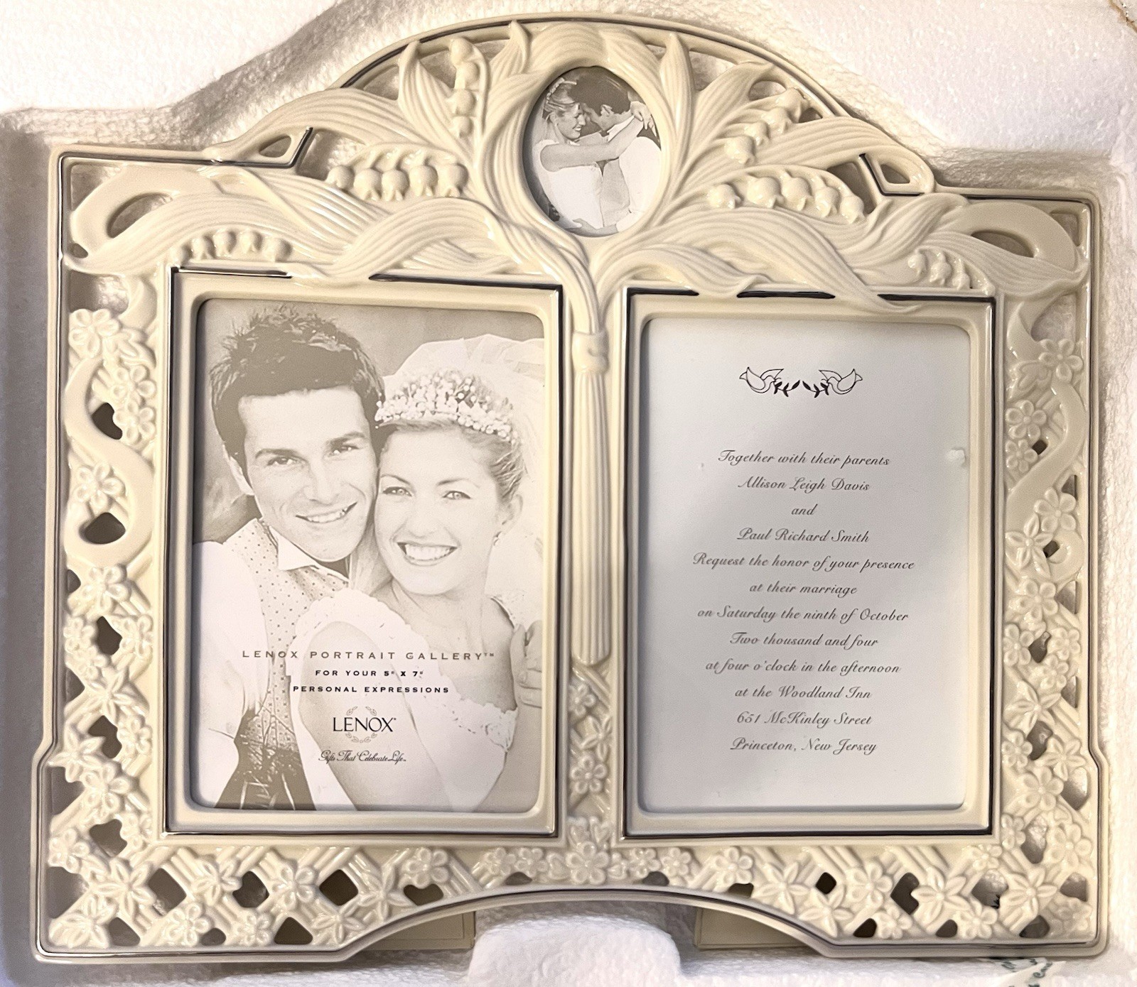 Lenox Wedding Promises Double 5x7 Invitation Frame NIB
