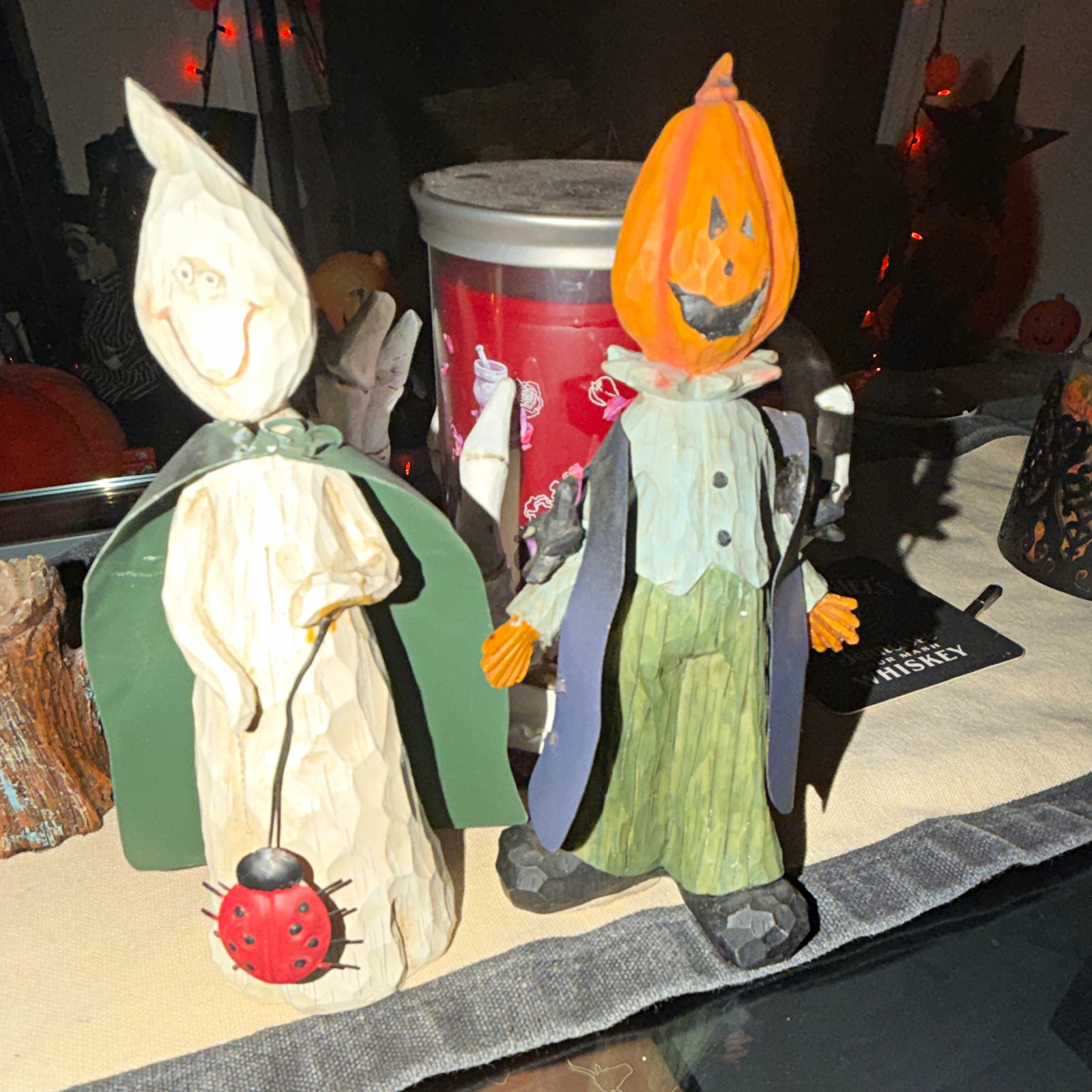 tii Collections Halloween Resin Figurines 2 Pack Ghost Jack-o'-lantern Painted tii Collections Halloween Resin Figurines 2 Pack Ghost Jack-o'-lantern Painted