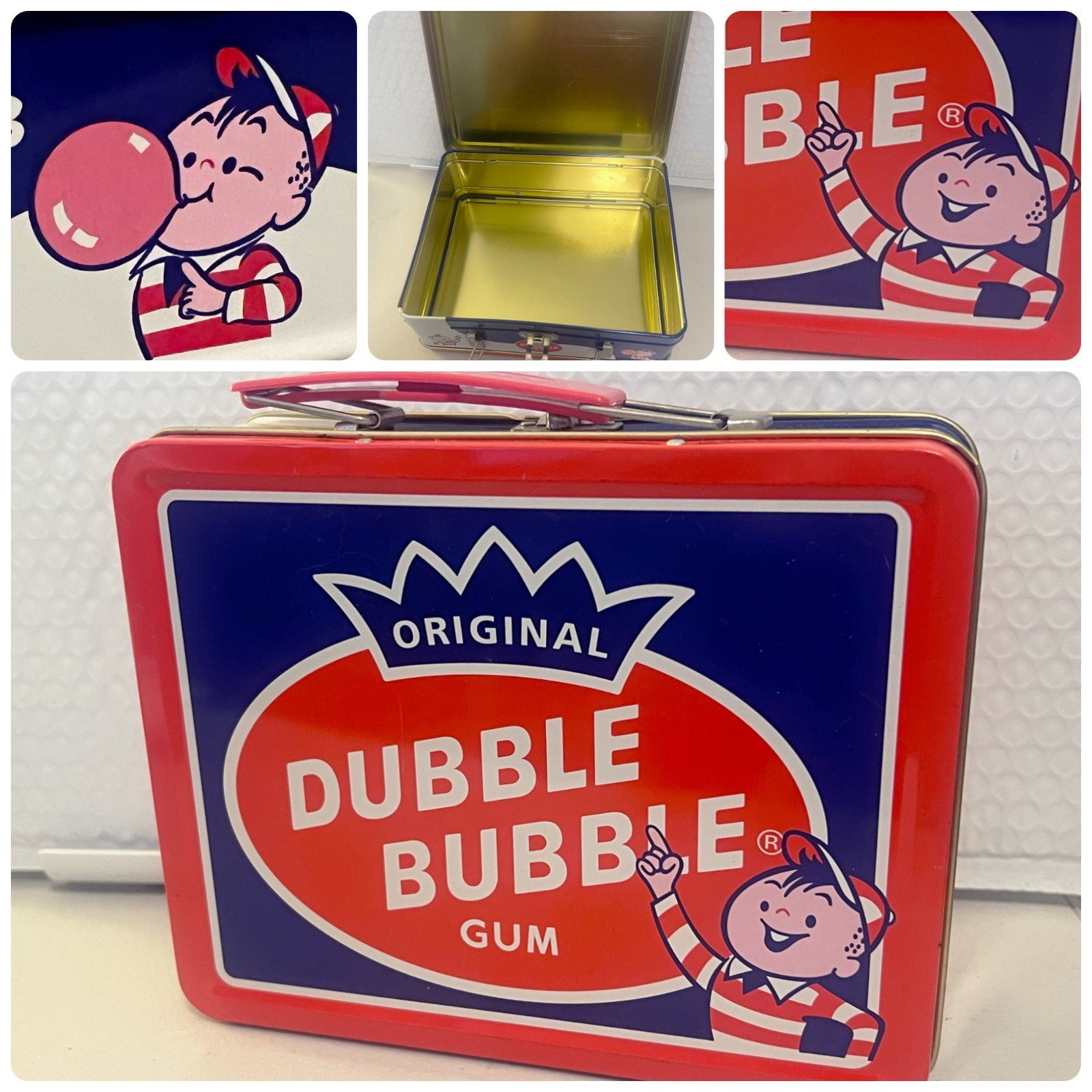Original Dubble Bubble Gum Metal Lunchbox Collectible Tin Lunch Box VINTAGE 90s