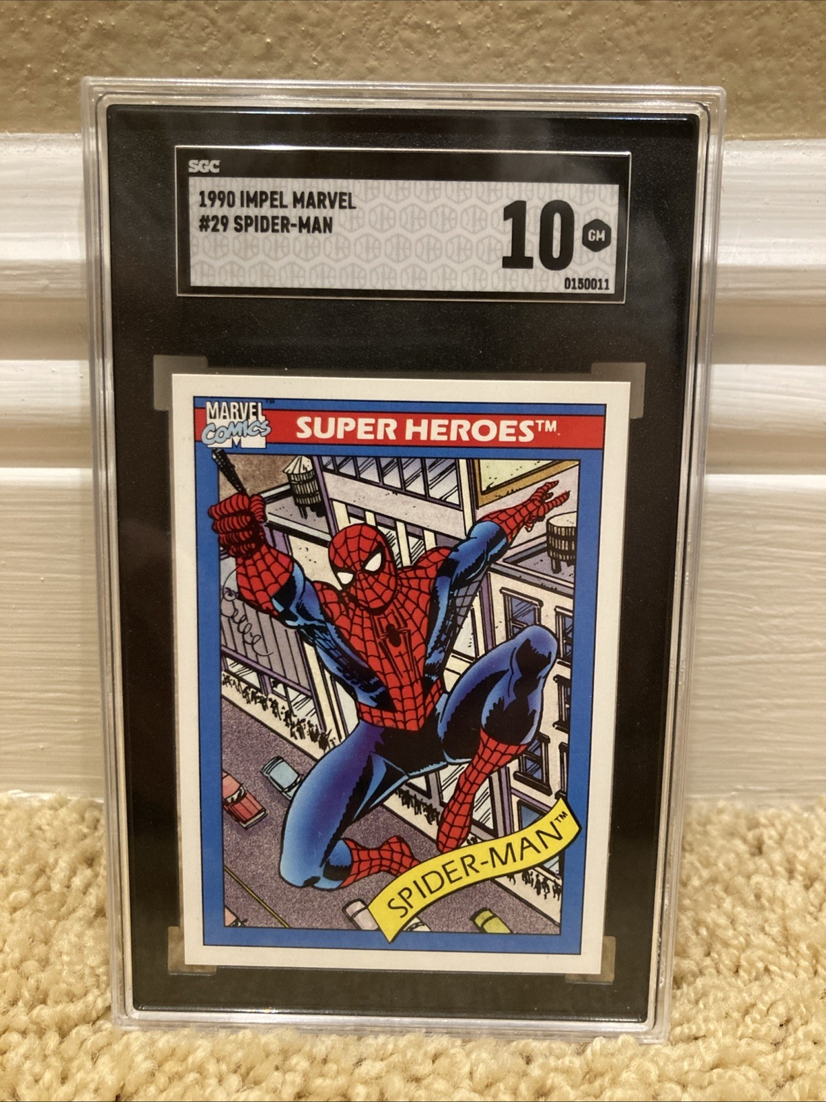 1990 Impel Marvel Universe #29 Spider-Man SGC 10 Very Rare