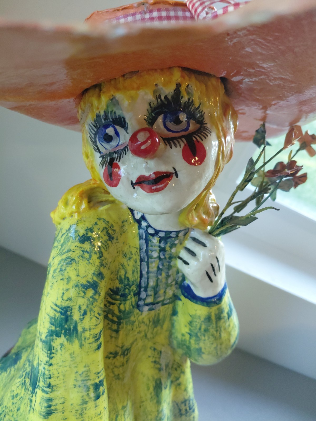 Oskar Raoul Paper Mache Vintage Mexican Folk Art Statue OOAK Contemporary Clown Oskar Raoul Paper Mache Vintage Mexican Folk Art Statue OOAK Contemporary Clown