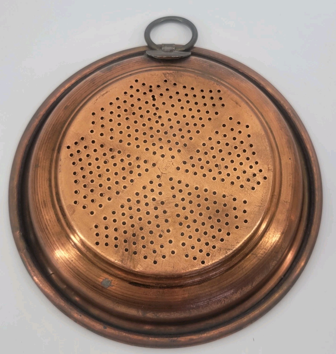 Vintage Heavy Copper Brass Colander Strainer Starburst 7