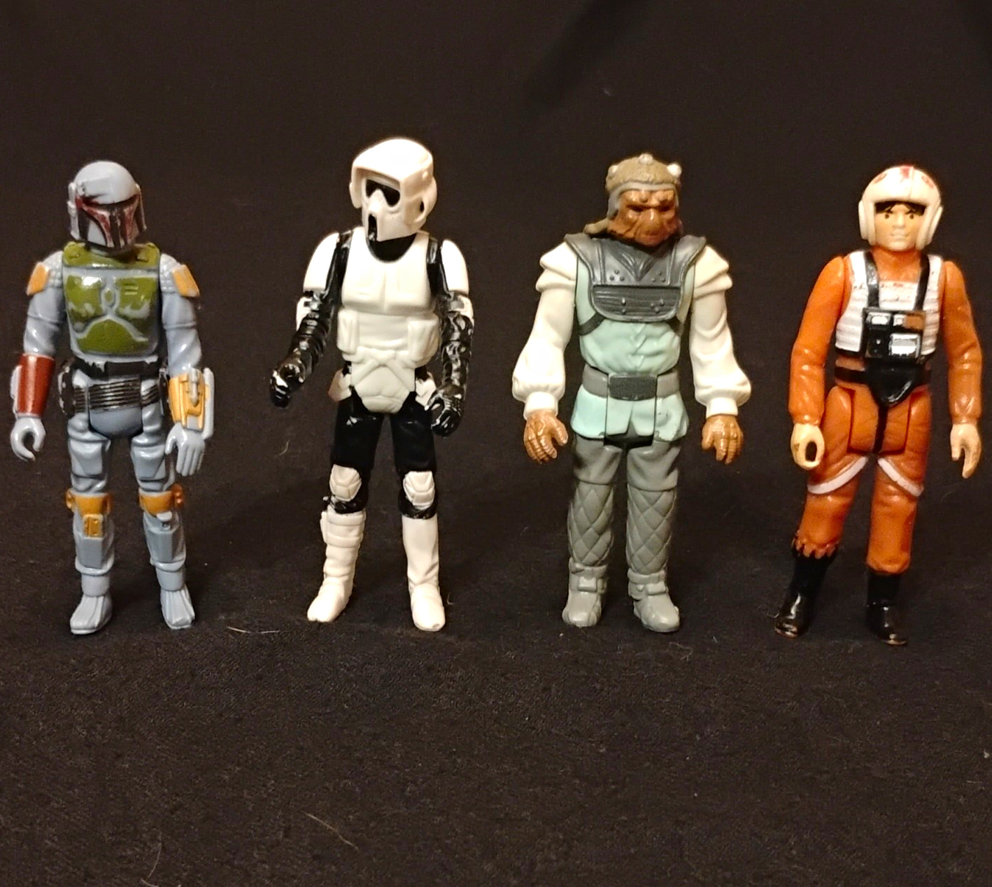 Vintage Star Wars Figures Lot 1978-1983 Boba Fett Biker Scout Nikto Rebel Pilot Vintage Star Wars Figures Lot 1978-1983 Boba Fett Biker Scout Nikto Rebel Pilot