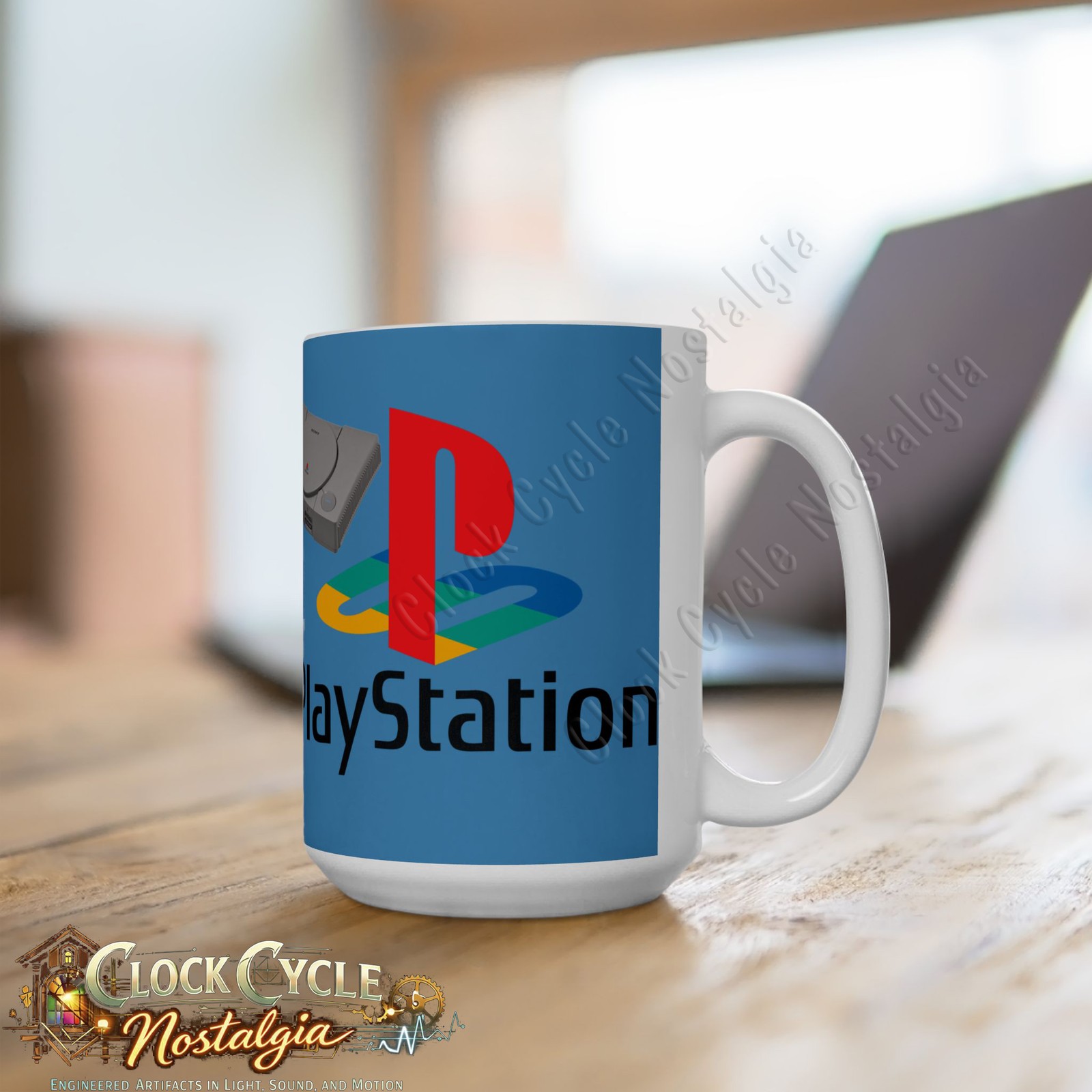 Classic PS1 PlayStation Console Coffee Mug - Retro Gaming Ceramic Cup 11oz 15oz