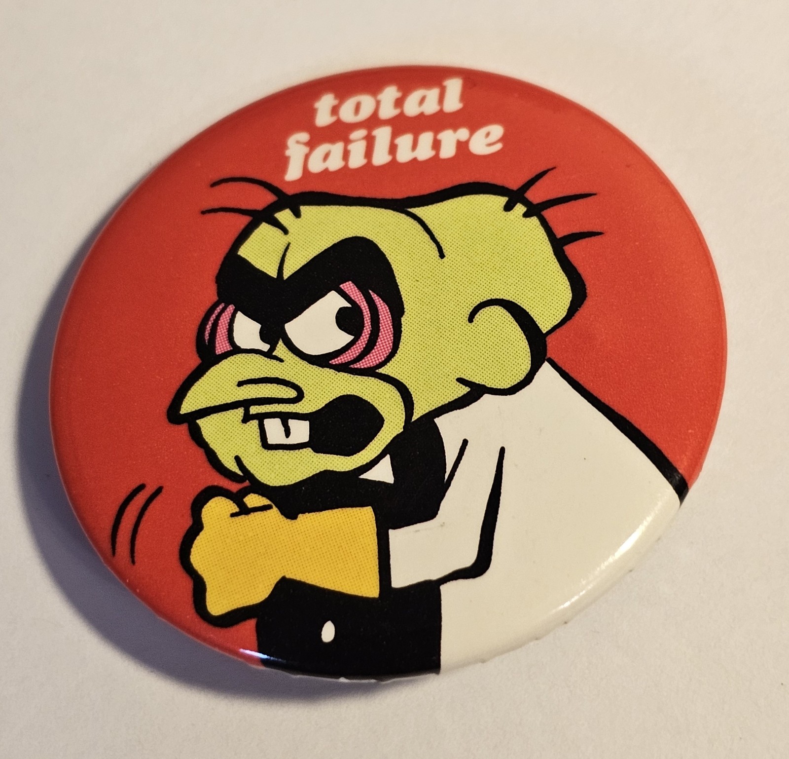 1984 Jay Ward Villian Cartoon Character Pinback Button #1781