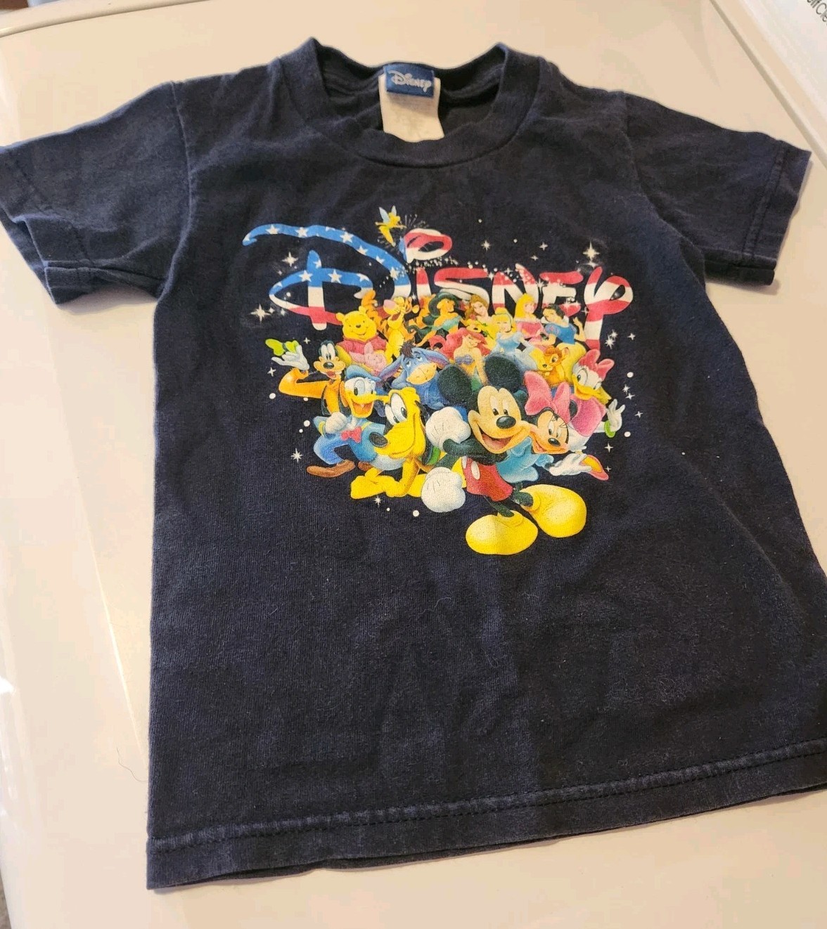 Vintage Kids Disney Tee Size 2 Pooh Princess Mickey Mouse Minnie