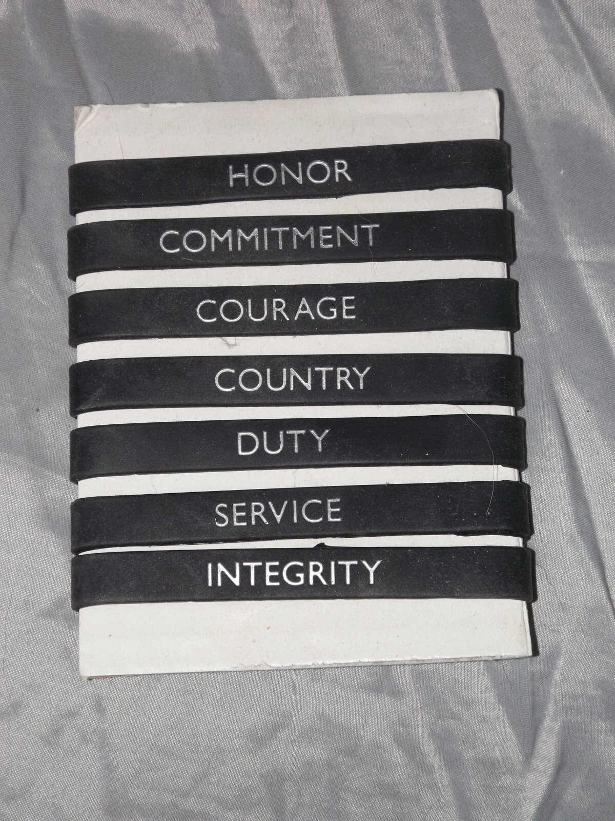 Wounded Warrior Project WWP Black Rubber Wristband \