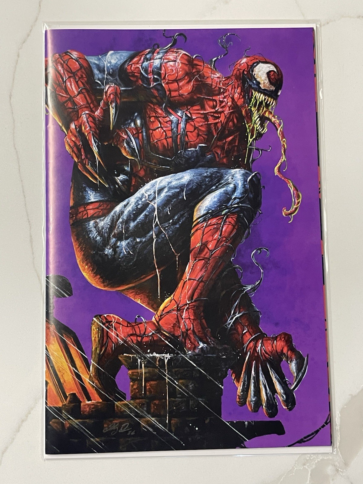 NYCC EXECUTIVE THE AMAZING VENOM #1 AQ PURPLE JOHNNY DESJARDINS