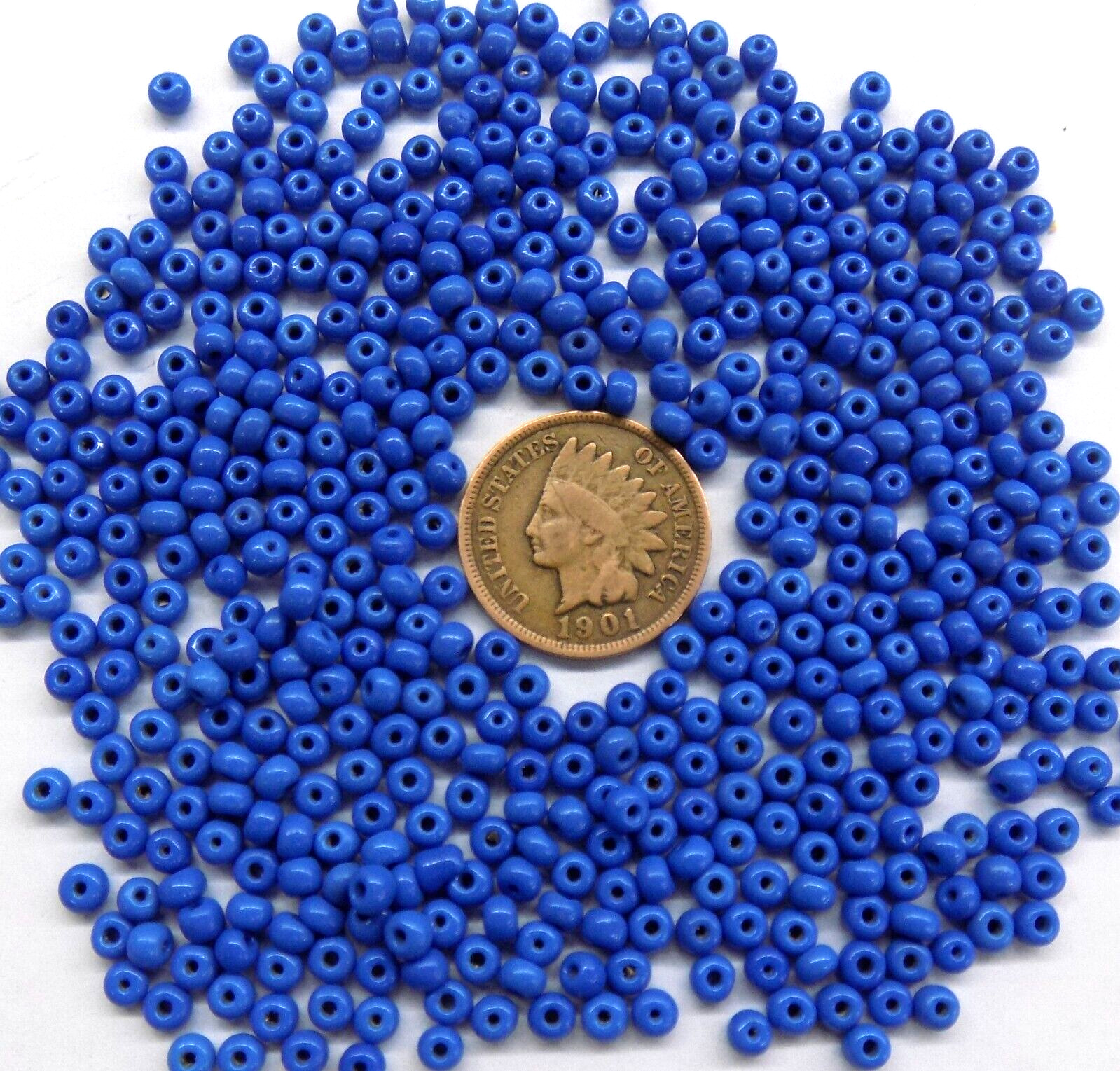Wholesale 8/0 Med Old Slate Blue Original Venetian African Trade Beads #150
