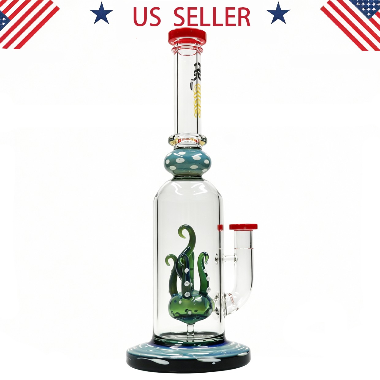 12inch Heavy Glass Bong Water Pipes Smoking Octopus Perc bong 14mm bowl Hookah