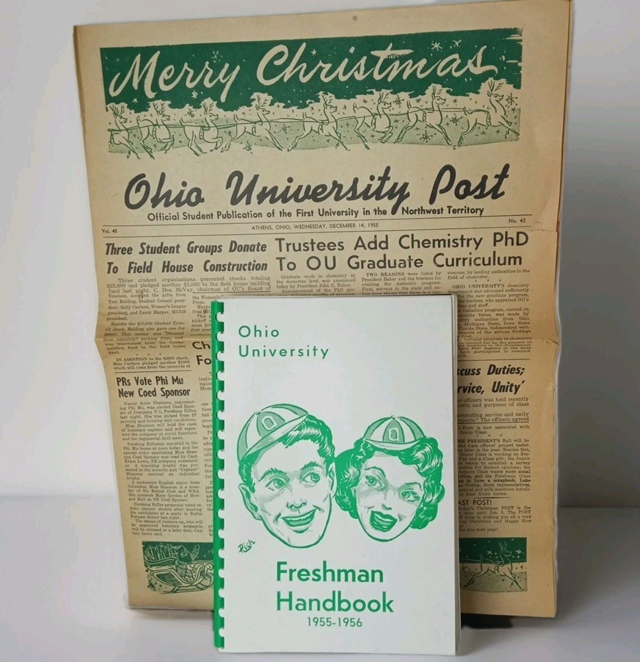 ​Vtg 1955-56 Ohio University Freshman Handbook Ou Post Xmas Issue Mcm Graphics