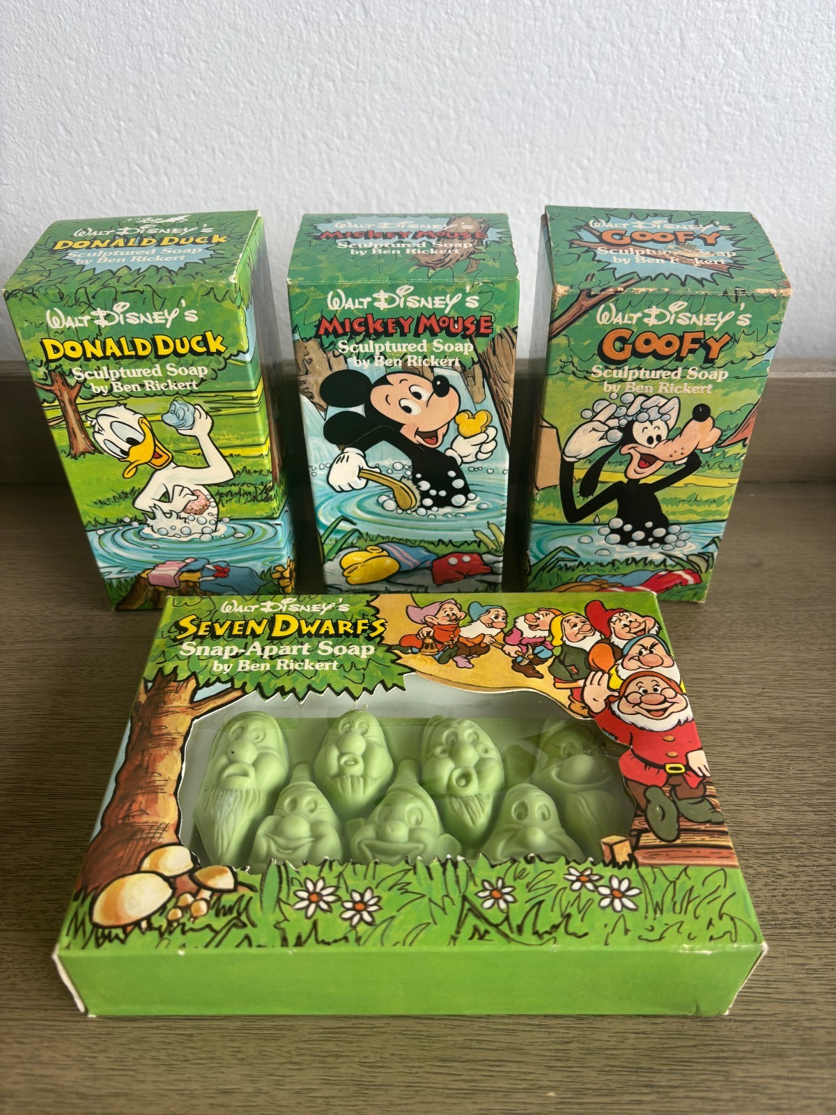 Vtg. 1970 Walt Disney Ben Rickert Soap Lot In Original Boxes Mickey Donald Goofy