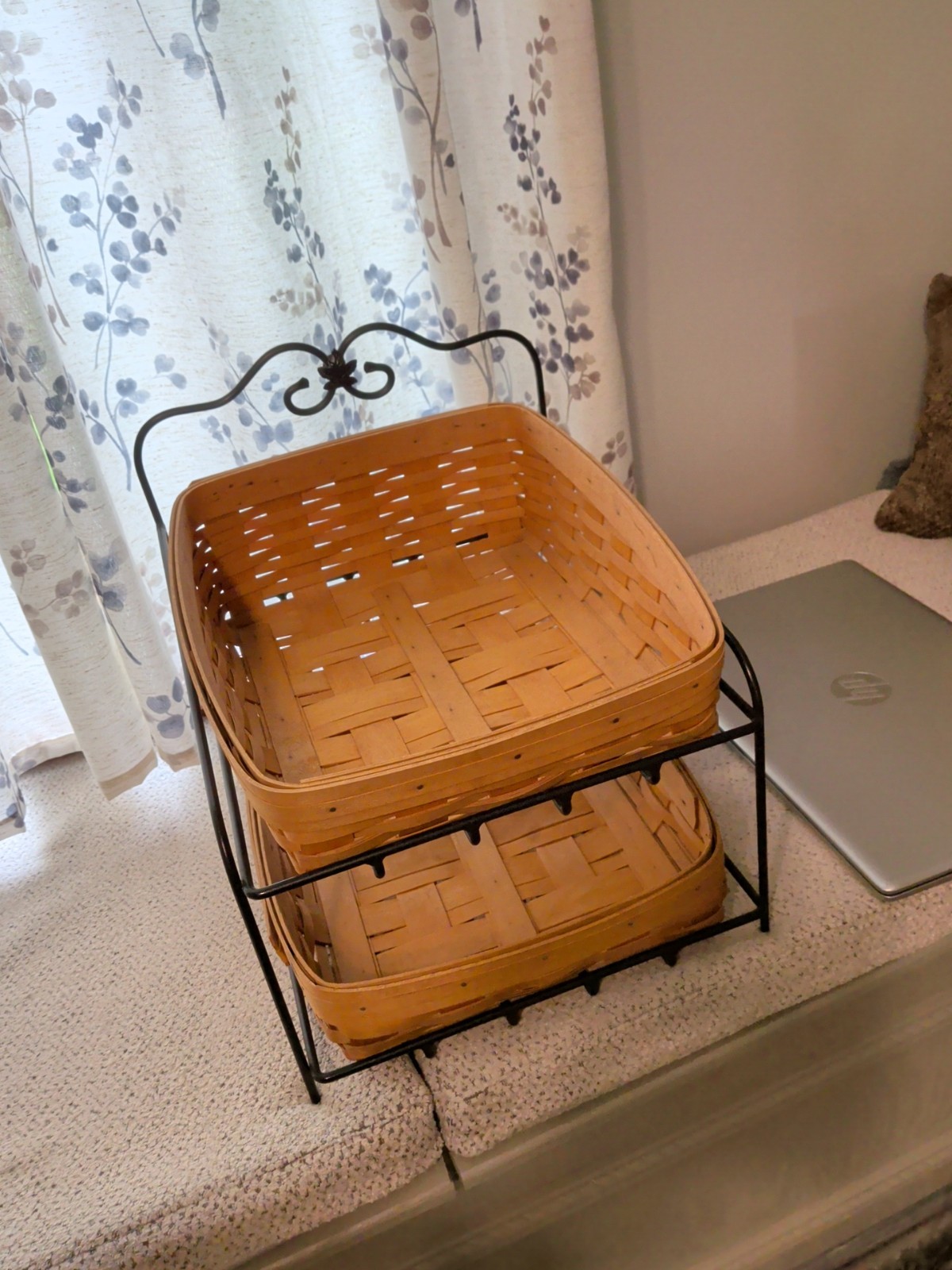 Longaberger Wrought Iron 2-tier Stand with Baskets
