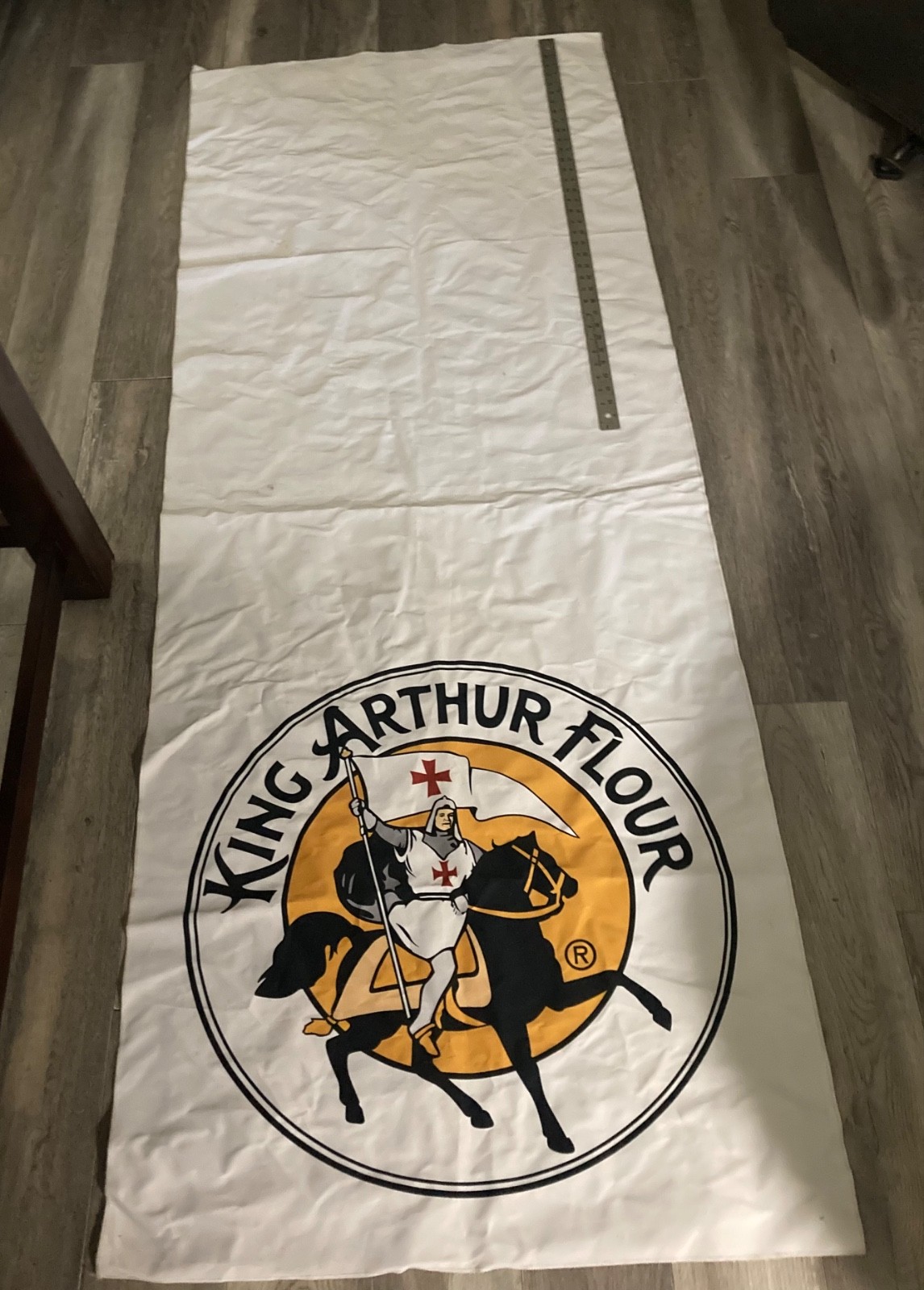 Vintage King Arthur Flour Promotional Banner Sign 6x2.5 Ft Knight Logo As Is Vintage King Arthur Flour Promotional Banner Sign 6x2.5 Ft Knight Logo As Is