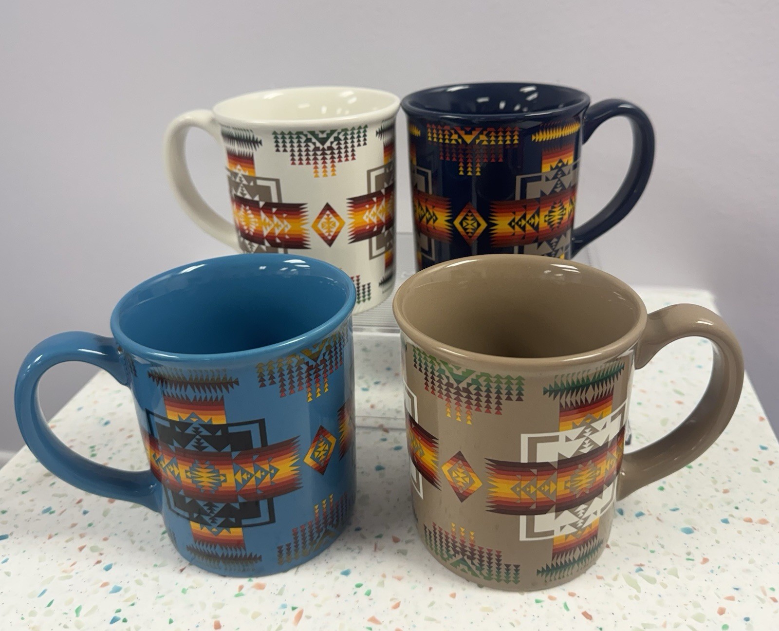 Pendleton- Chief Joseph Rich Ceramic Mugs, Set of 4