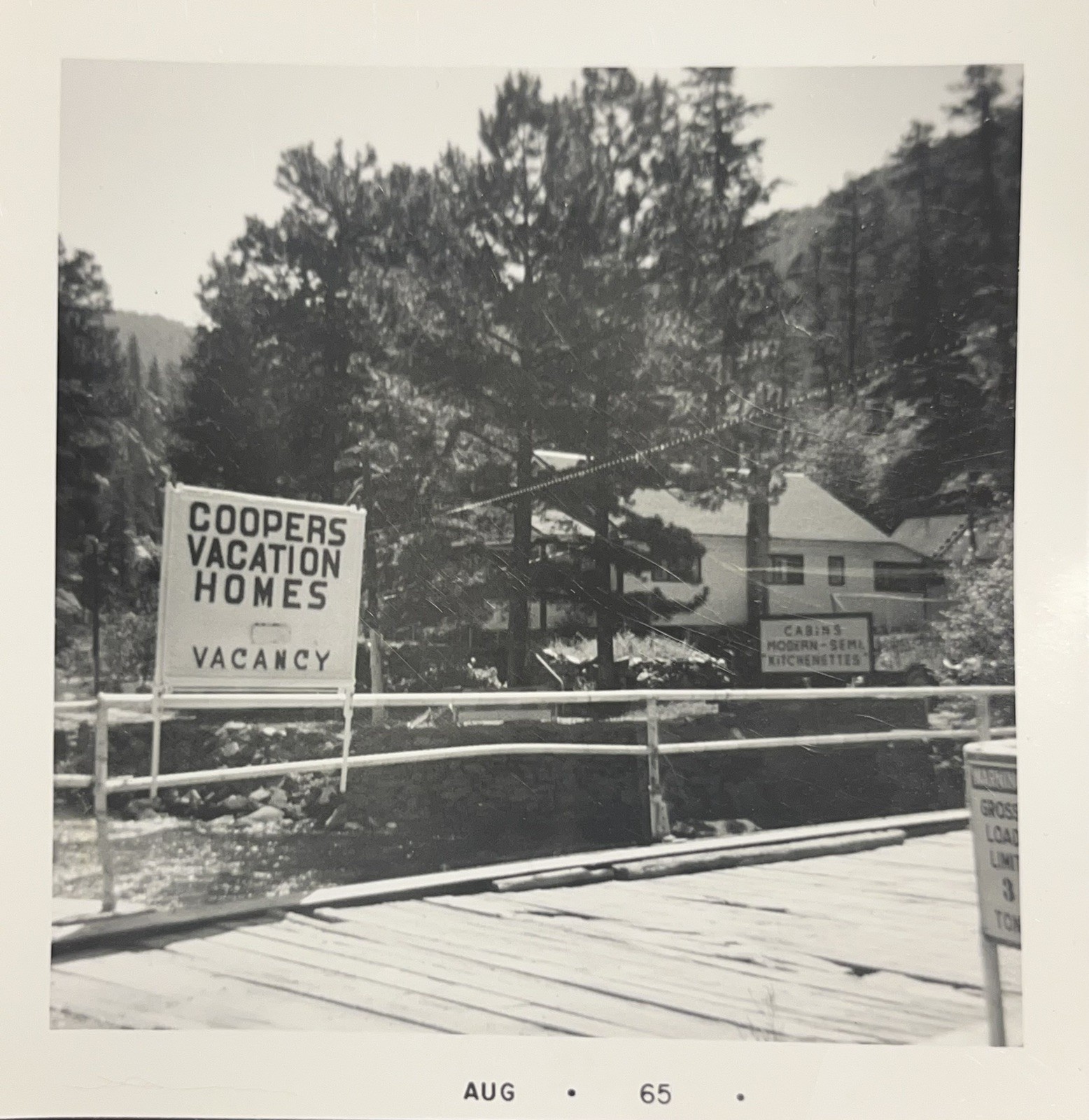 Vintage Photo Snapshot Coopers Cabins Vacation Home Burnsville North Carolina NC