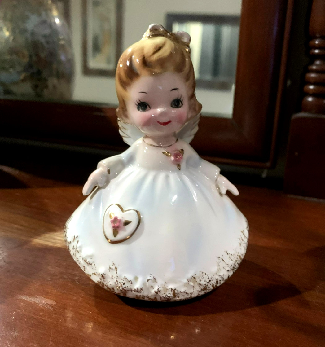 Josef Originals Little Commandments Figurine Stay Clean & Sweet Angel  3-3/4\
