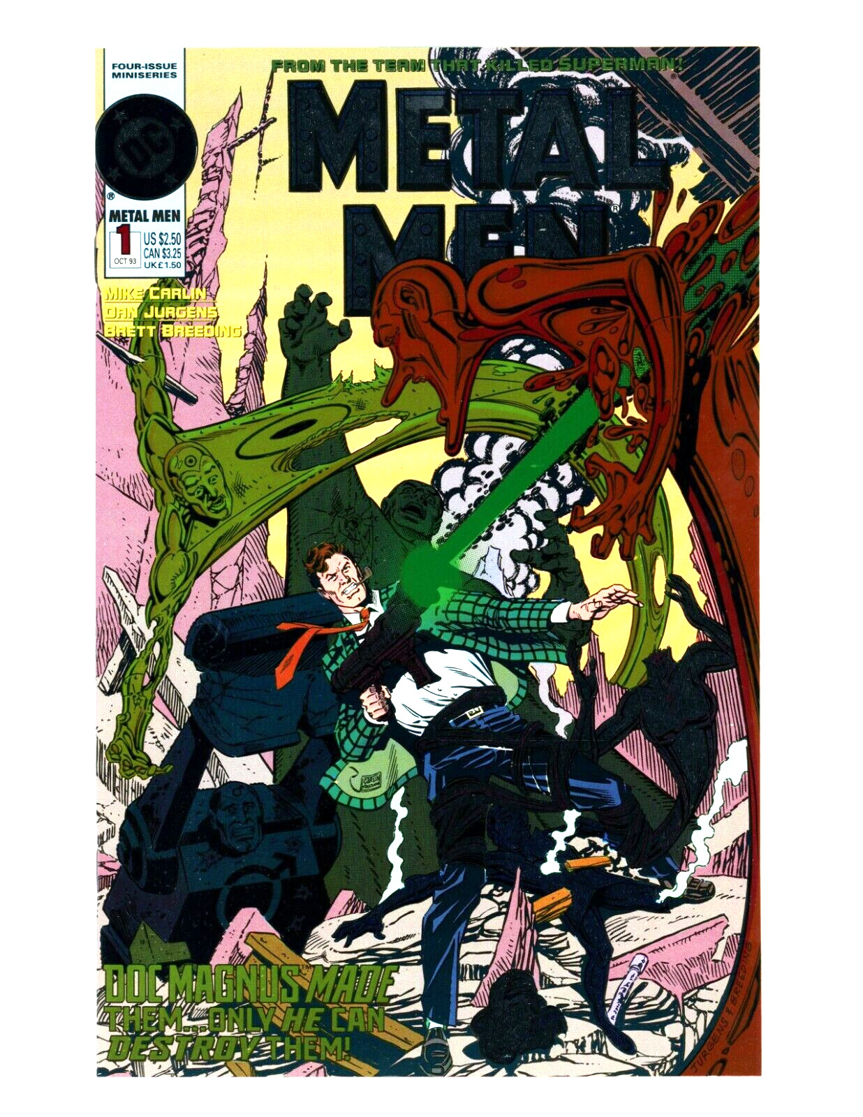 Metal Men #1 Comic Book 1993 VF/NM Foil Cover DC Comics Dan Jurgens Cover
