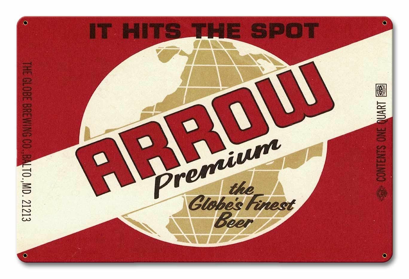 ARROW PREMIUM GLOBES FINEST BEER 18\
