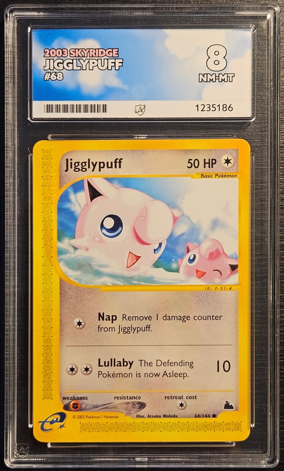⭐Ace 8 Jigglypuff 68/144 ⭐Skyridge Regular Graded Mint Card Vintage Pokemon
