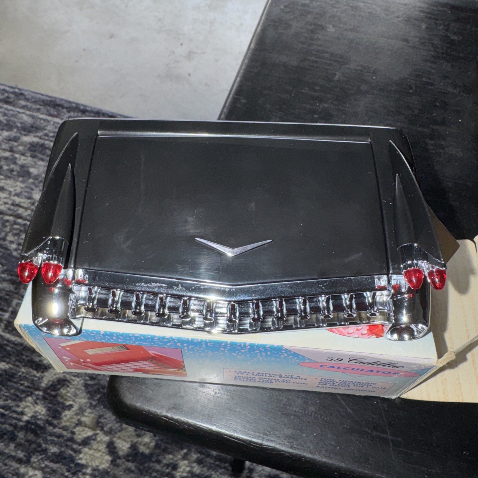 VINTAGE MARKSMAN 1959 BLACK CADILLAC \'59  CALCULATOR.   IN BOX