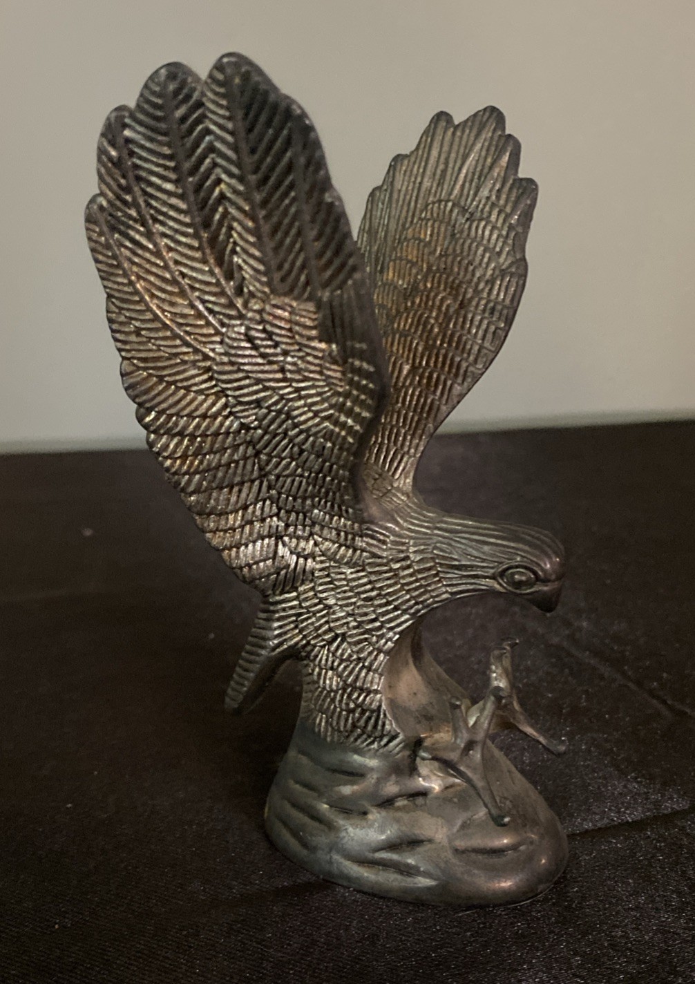 Hampshire Geniune Silverplated Eagle Sculpture Statue Figurine Bird 5” Hampshire Geniune Silverplated Eagle Sculpture Statue Figurine Bird 5”