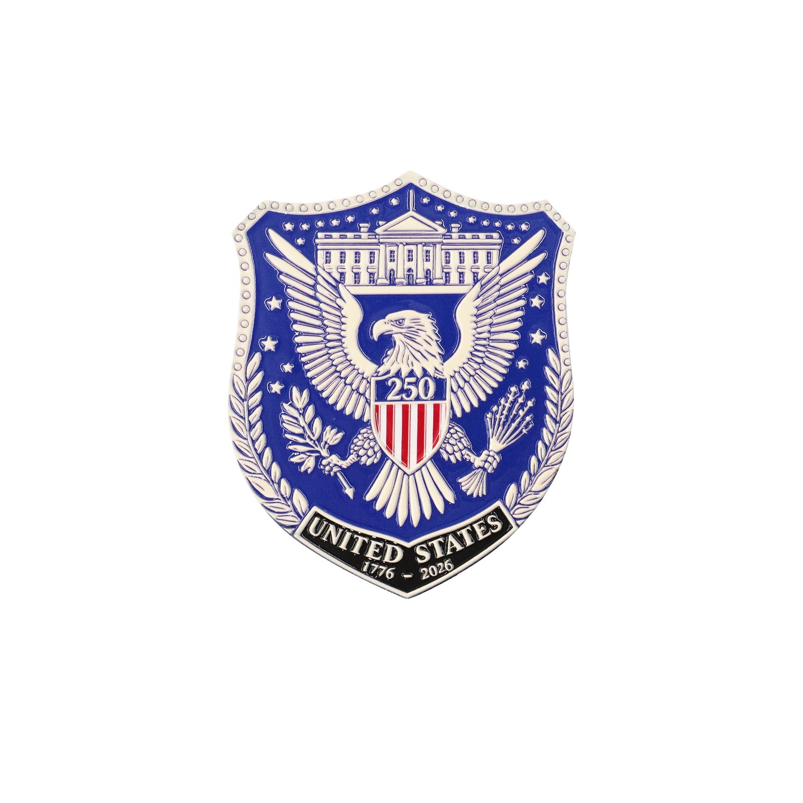 1pc US 250th Anniversary 1776-2026 Shield Eagle Car Emblem Badge