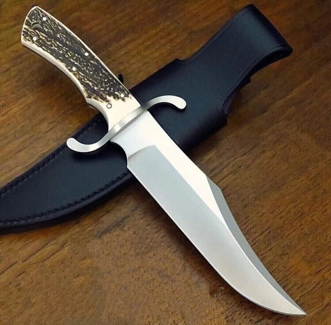 Handmade Stainless Steel Bowie Hunting Knife For Camping Hiking Outdoor Fishing