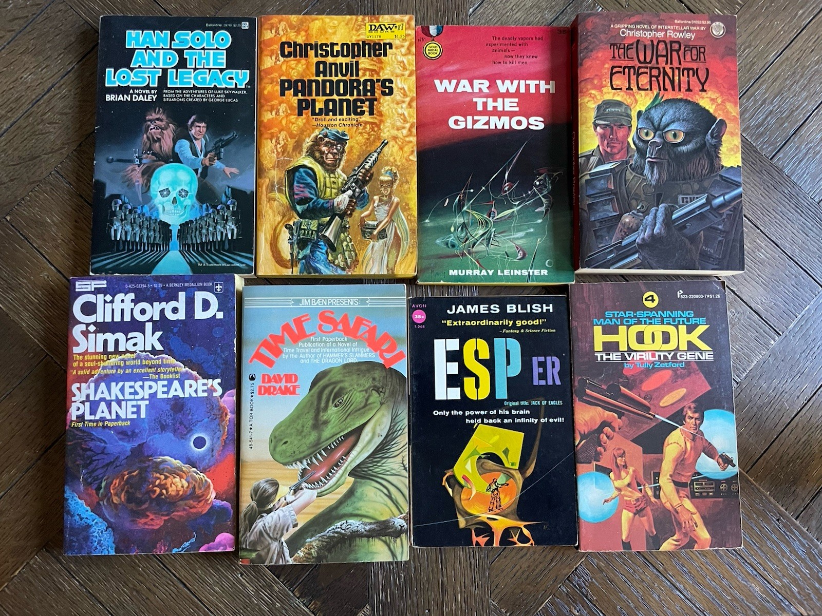 Vintage Sci-Fi Paperback Lot 8 Star Wars Han Solo Simak Leinster Blish DAW