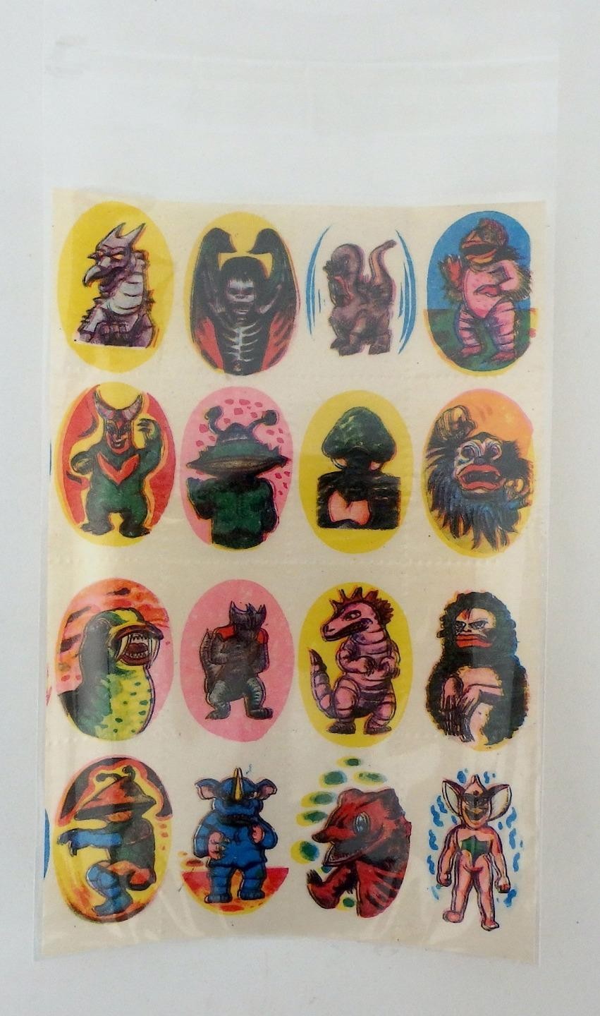 Twelve Vintage Japanese Kaiju Monster Water Decals -B