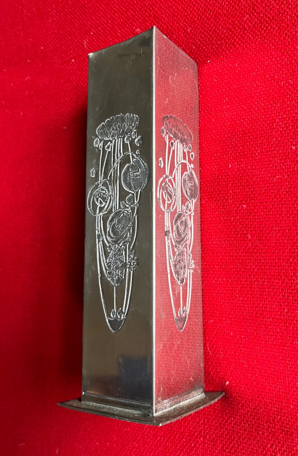 Charles Rennie Mackintosh Pewter Art Nouveau Aesthetic Movement Flower Vase