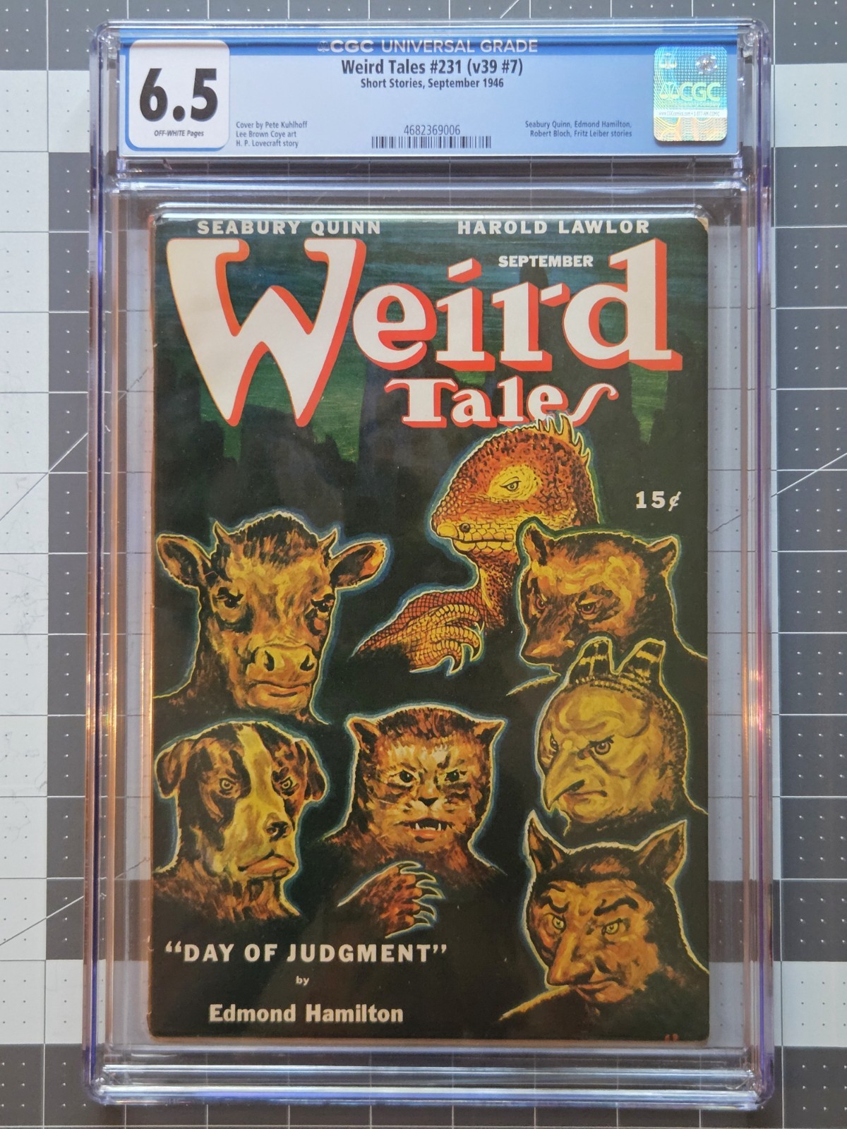 Weird Tales - September 1946 - Vol. 39 #7 - (Lovecraft, Quinn, Bloch, Hamilton)