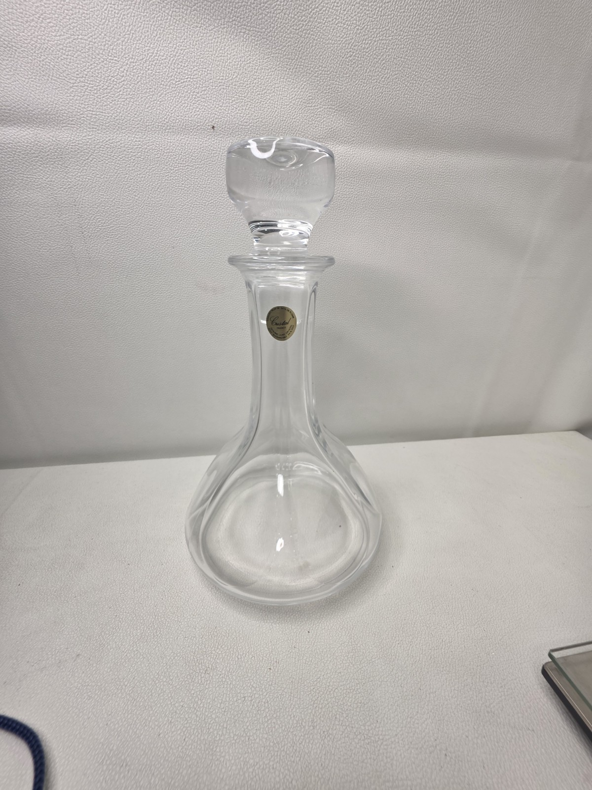 Cristal France 24% Lead Crystal Decanter w/ Stopper French Vintage Barware