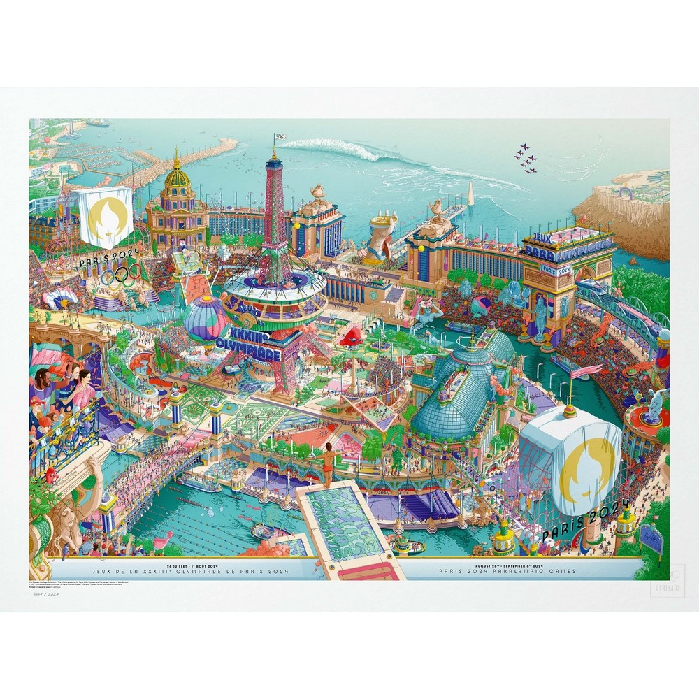 Official Poster Poster of the Olympic Games Paris 2024 Ed. Limited (80x60cm)