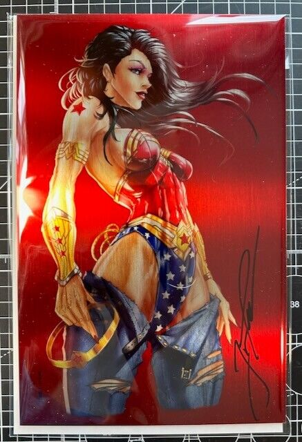 Absolute White Widow #4 Wonder Woman Red Metal Variant Signed By Tyndall 2023