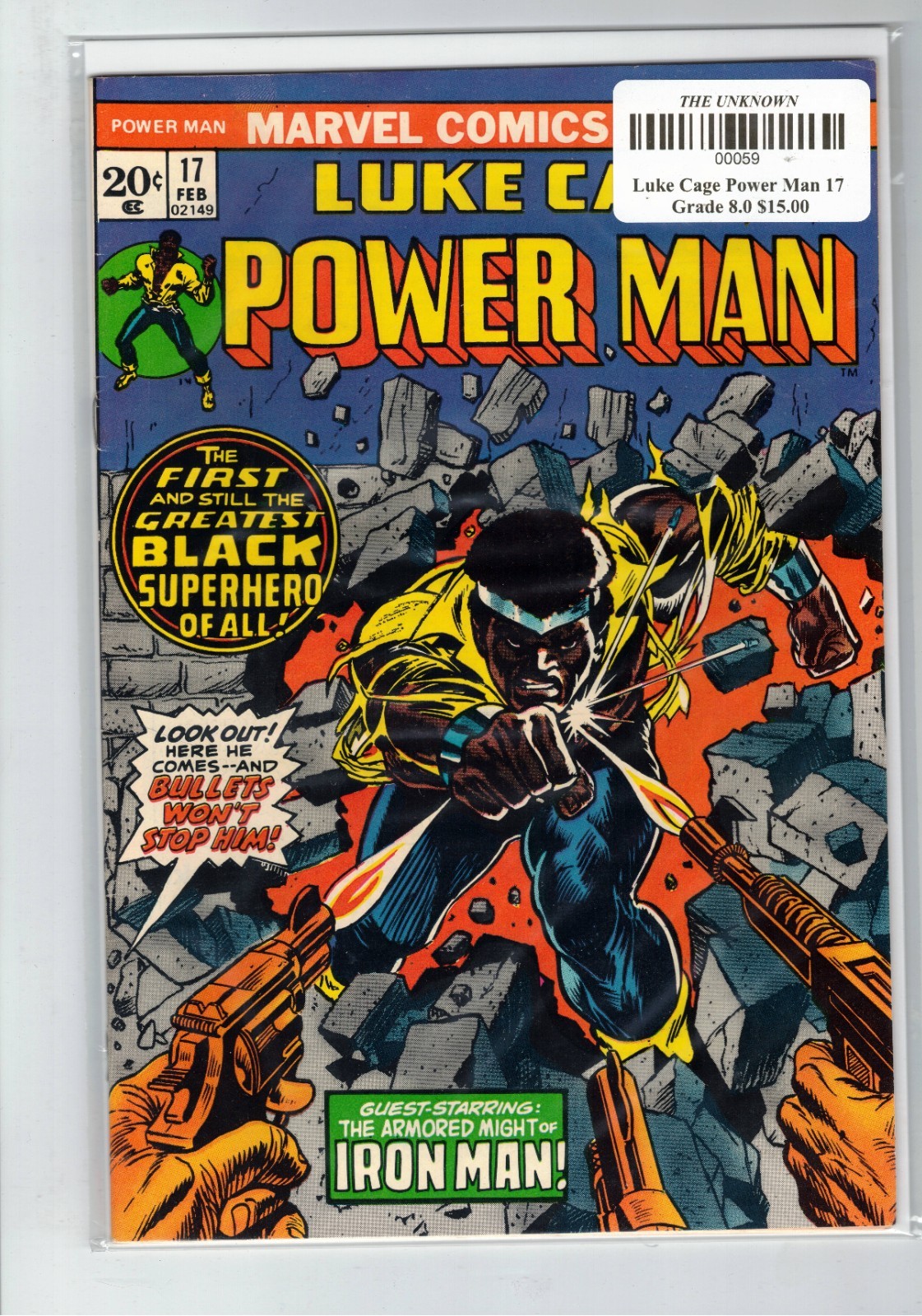 Marvel Luke Cage, Power Man #17 (1974) Iron Man Guest Starring (English) VF