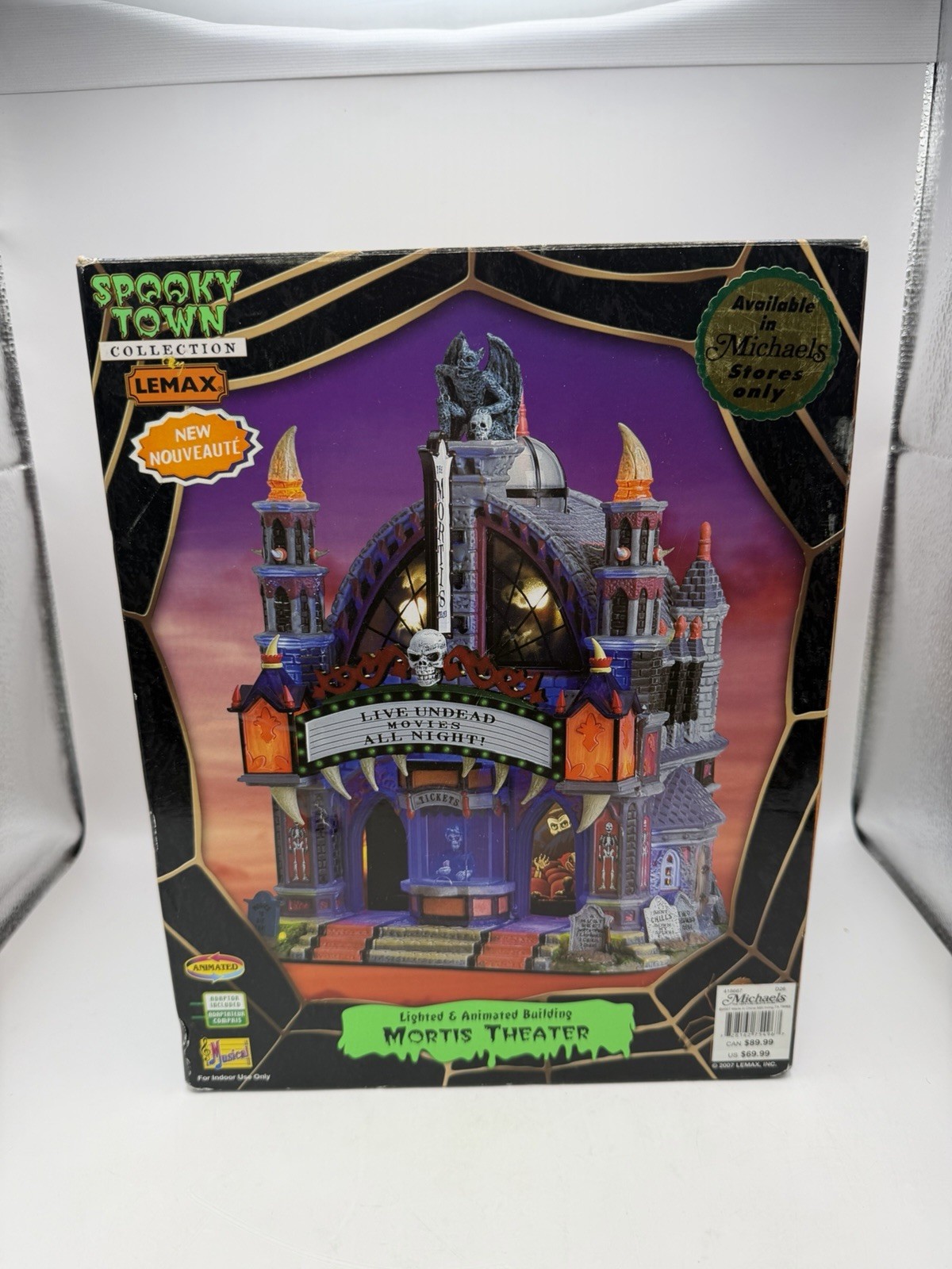 Lemax Spooky Town Mortis Theater Lighted & Animated Halloween 75496 Original Box Lemax Spooky Town Mortis Theater Lighted & Animated Halloween 75496 Original Box