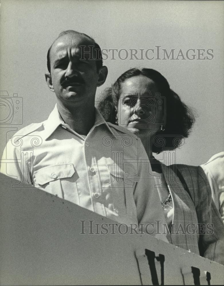 Press Photo Carlos Salinas de Gortari and his wife Cecilia Occelli - noa88454