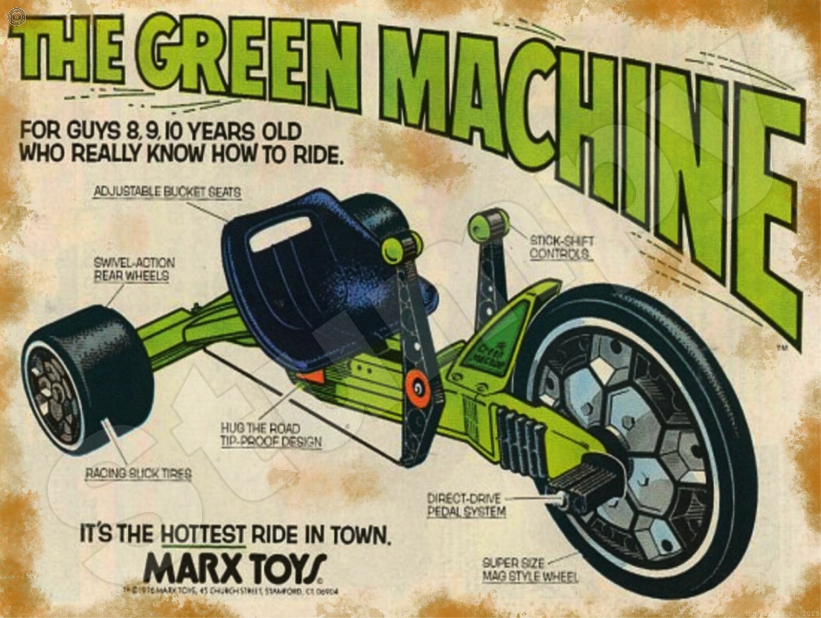 The Green Machine Metal Sign 9 The Green Machine Metal Sign 9