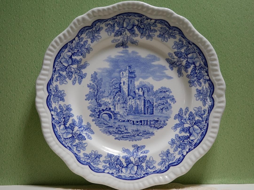 [Near Mint] Spode Blue Room Collection Ruins 28cm Large Plate, Made in England