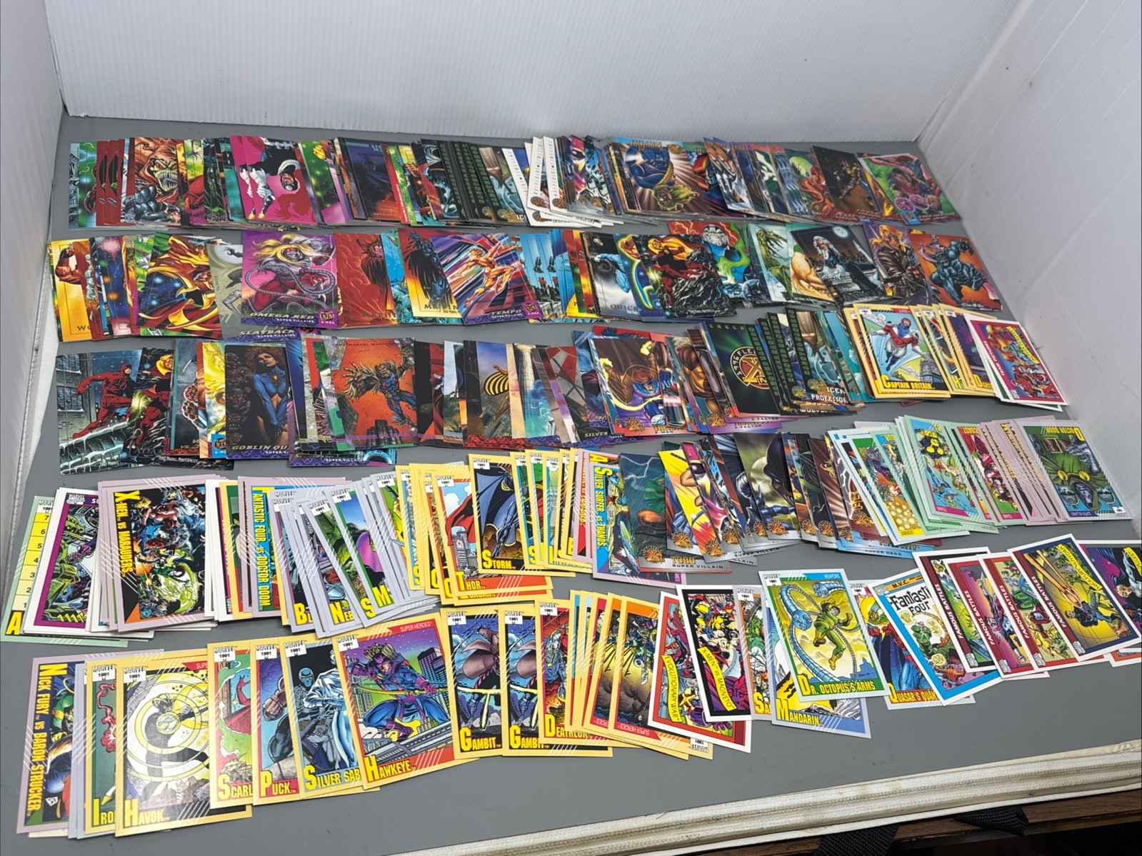 BIG LOT OF 450+ Marvel Trading Cards | Impel & Skybox 1995 1992 1991 & 1990 