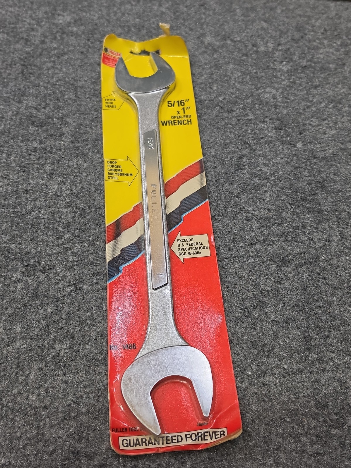 TitleVintage Fuller No. 1466 Open End Wrench 15/16\