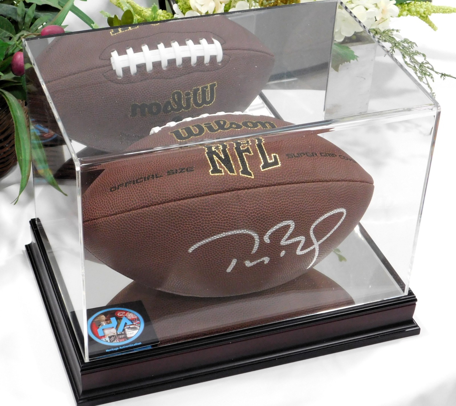 Tom Brady Hand Signed Autographed Football PATRIOTS #12 Heritage COA Hologram