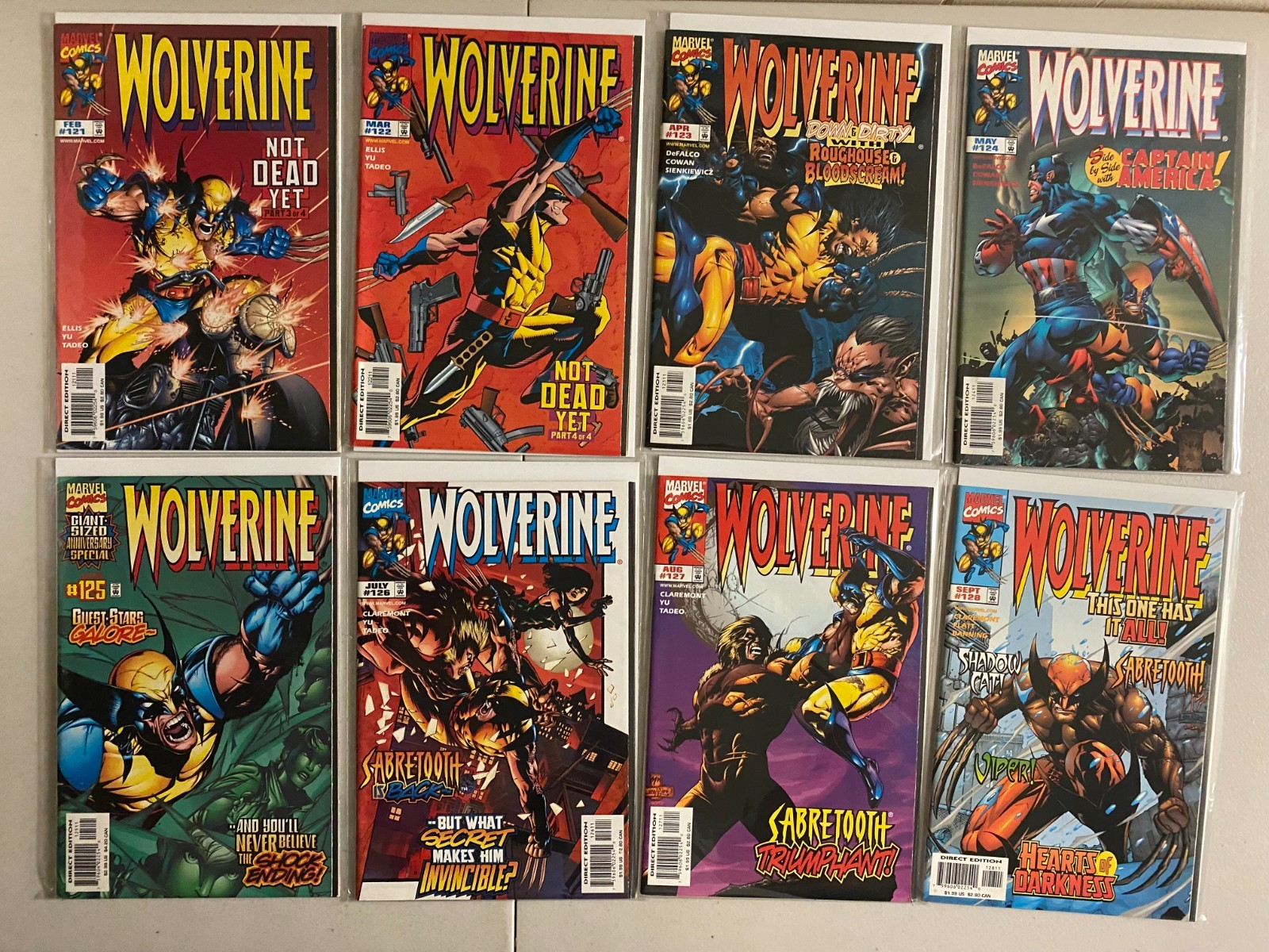 Wolverine lot #121-178 Marvel 1st Series (8.0 VF) 42 total books (1998 to 2002) Wolverine lot #121-178 Marvel 1st Series (8.0 VF) 42 total books (1998 to 2002)