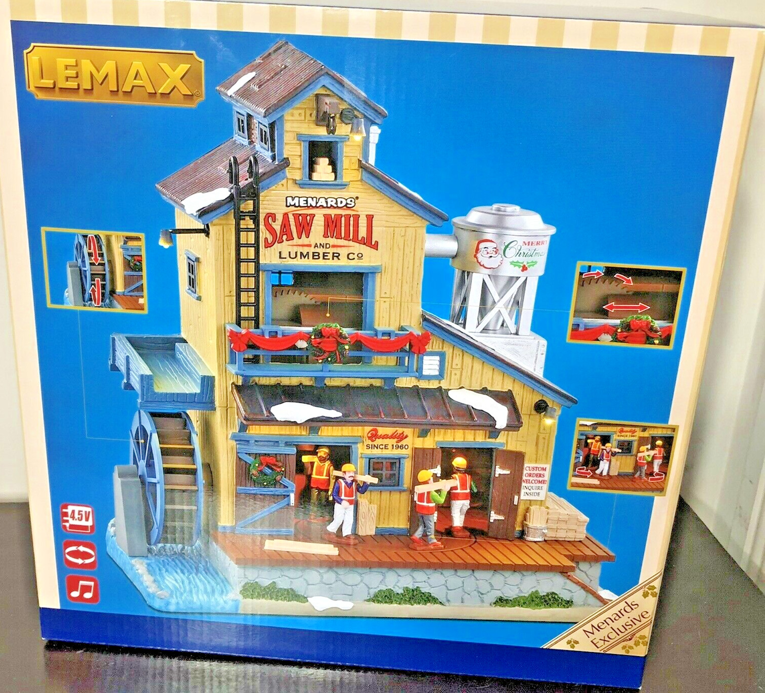 LEMAX MENARDS SAW MILL EXCLUSIVE CHRISTMAS VILLAGE ANIMATED SIGHTS SOUNDS 2020