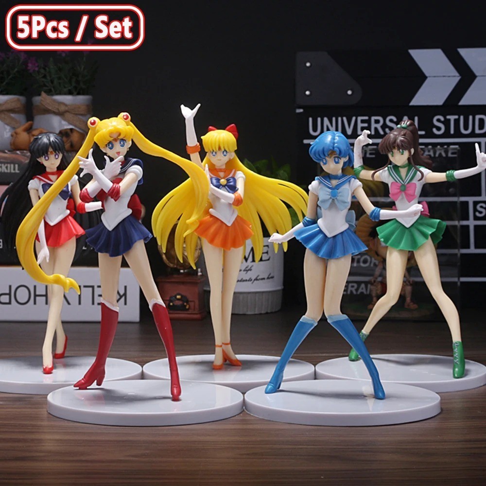 5pcs Anime Girl Figure Set PVC Collectible Desktop Display Toy Gift