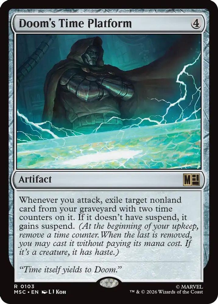 DOOM'S TIME PLATFORM 103 COMMANDER: MARVEL SUPER HEROES MAGIC: THE GATHERING NM