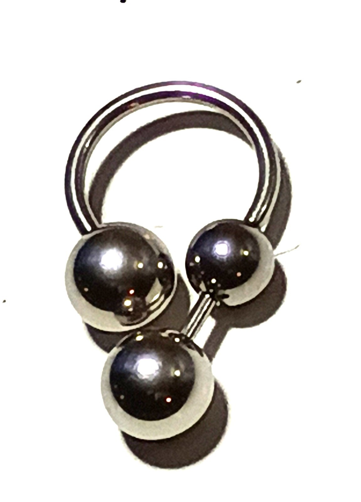 12g 5/8 Triple Screw Ball Heavy Prince Albert Jewelry Guiche Slider Ring Sexy