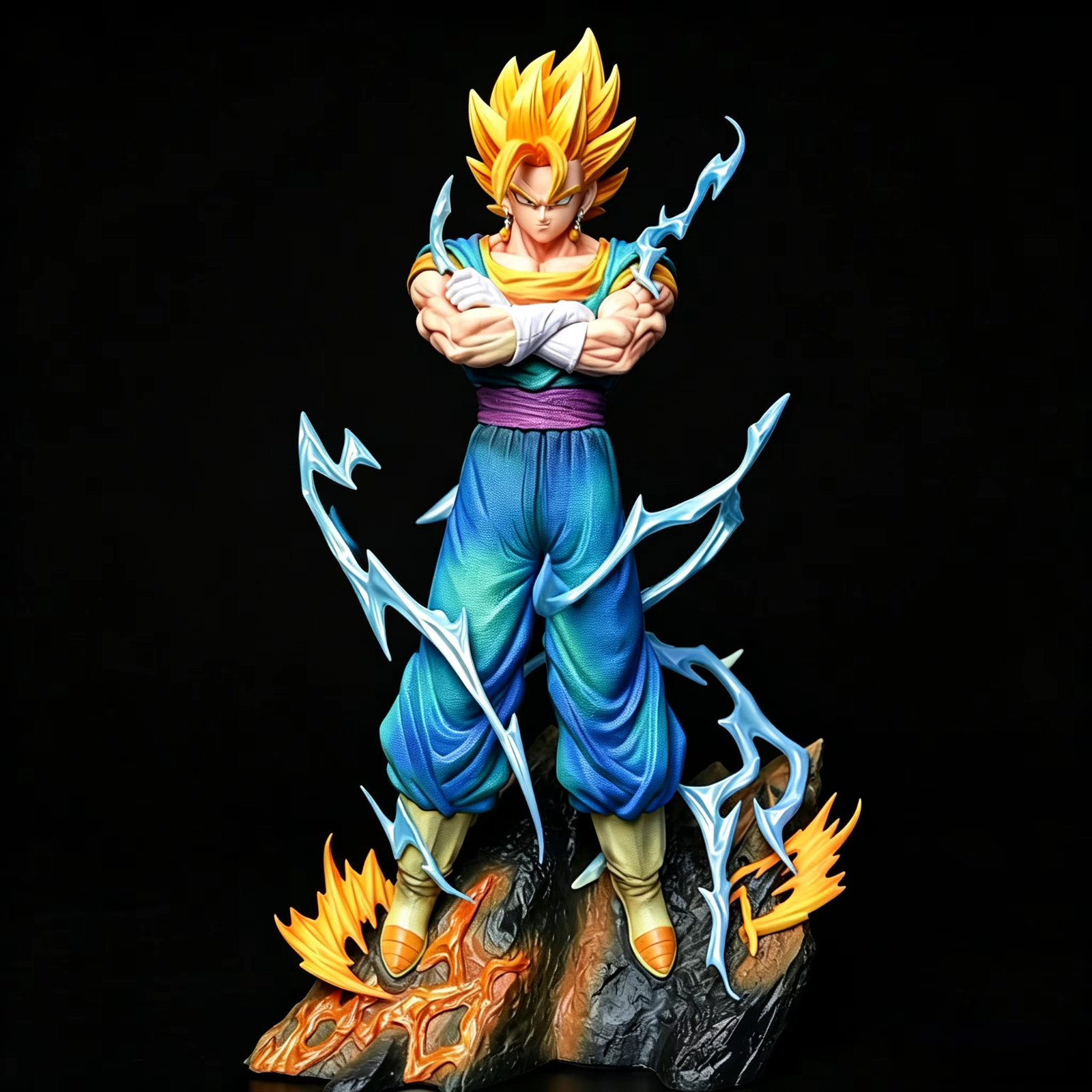 Anime Dragon Ball Z Vegetto Super Saiyan Action Figure 34cm PVC Statue W/BOX