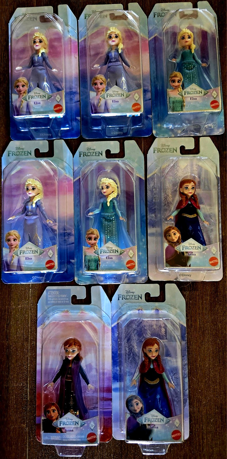 Case Fresh X8 Mattel Disney Frozen Elsa & Anna Mini Dolls With Display Box